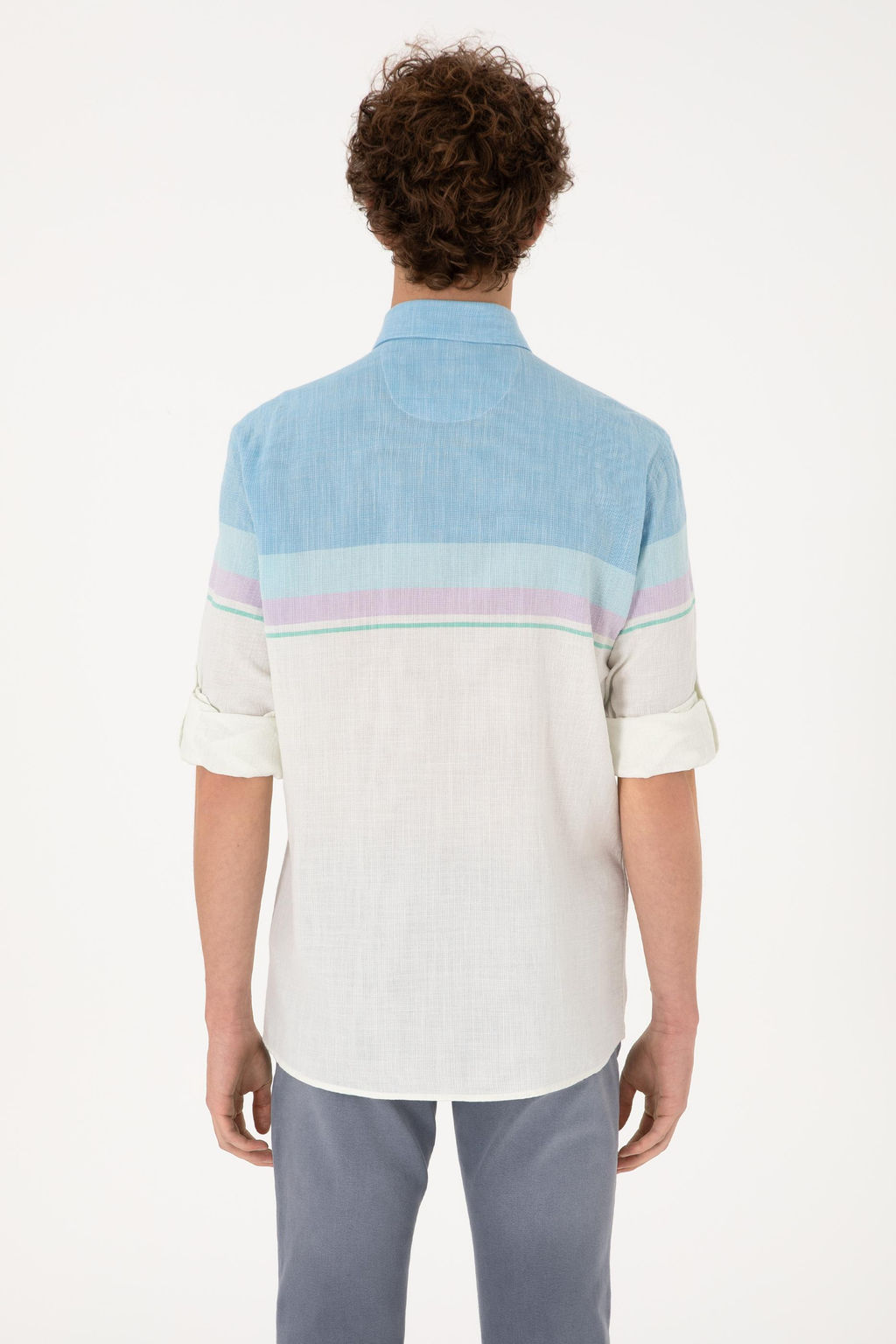 Erkek Mavi Uzun Kollu G_mlek Sepette S_rpriz _ndirim - U.s. polo assn фото 5