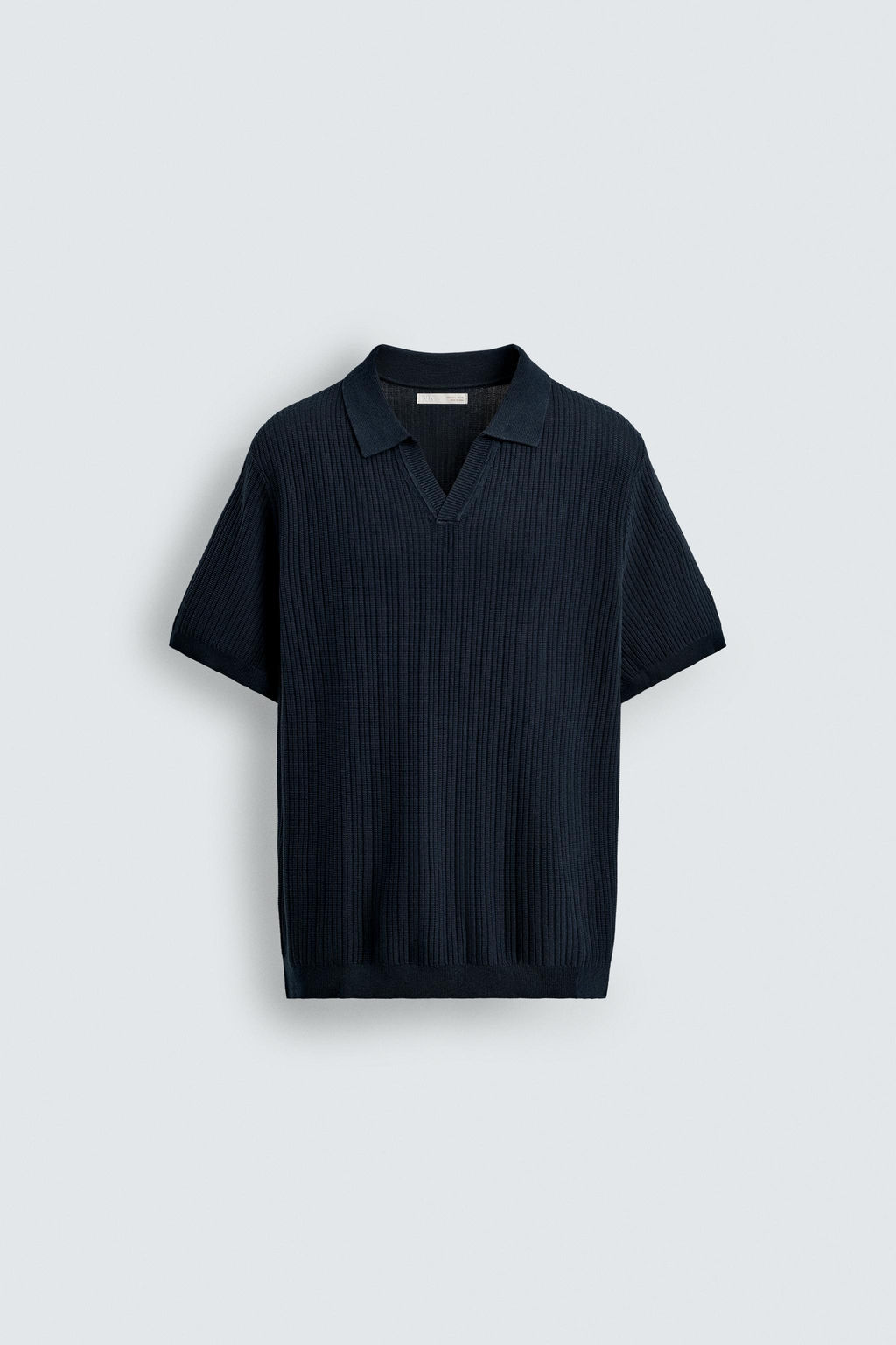 RIB KNIT POLO SHIRT - Zara фото 7