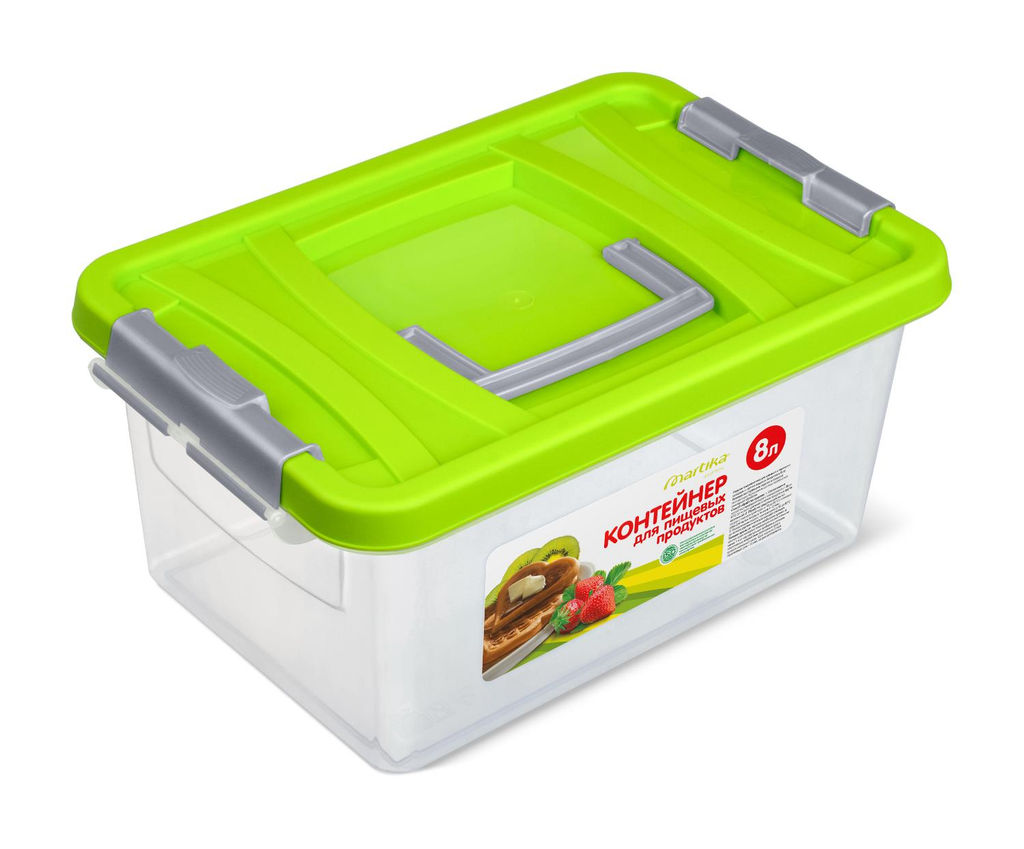 Контейнер для пищевых продуктов 8л арт.С206П/У/МЯТН/ОЛВ