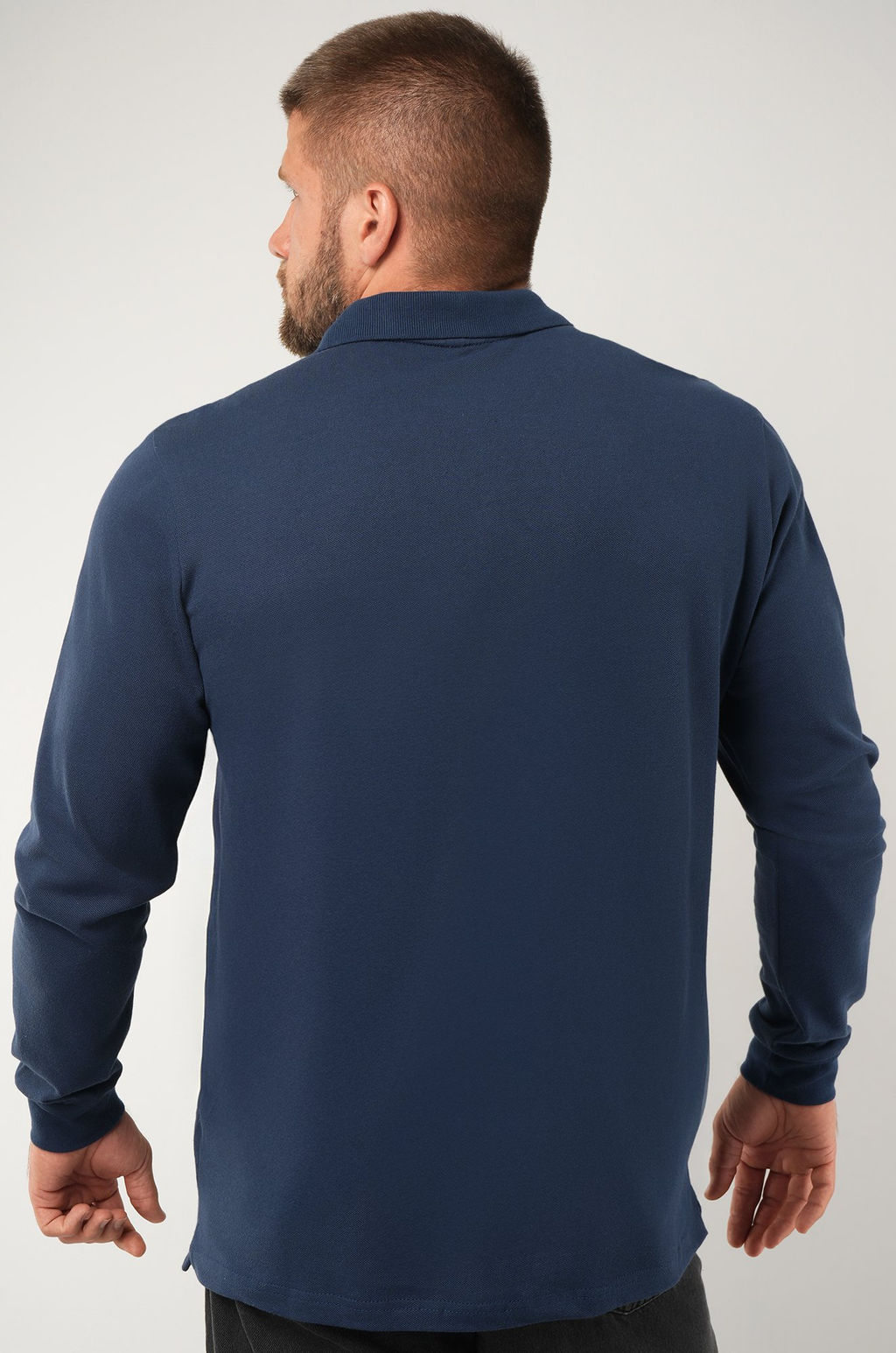 Мужской базовый лонгслив-поло Happyfox