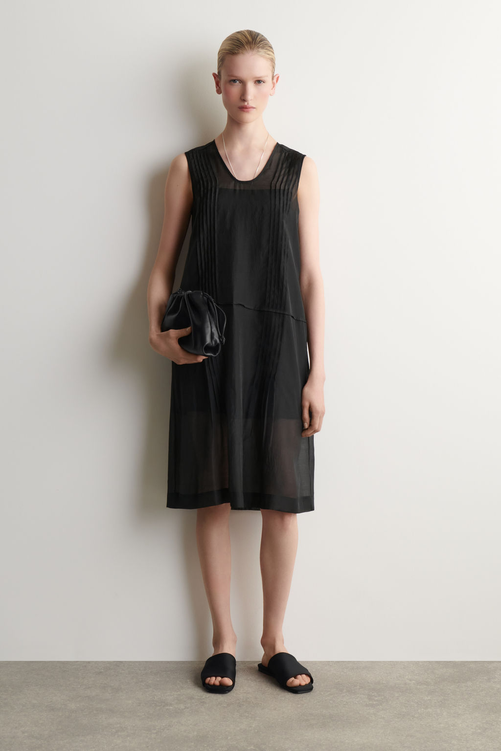 VESTIDO TRANSPARENTE CON DETALLE DE PLIEGUES - H&m фото 8