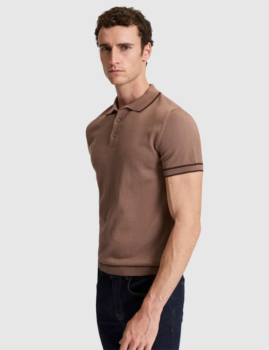Vizon Slim Fit %100 Pamuk D__meli Polo Yaka Triko Ti__rt