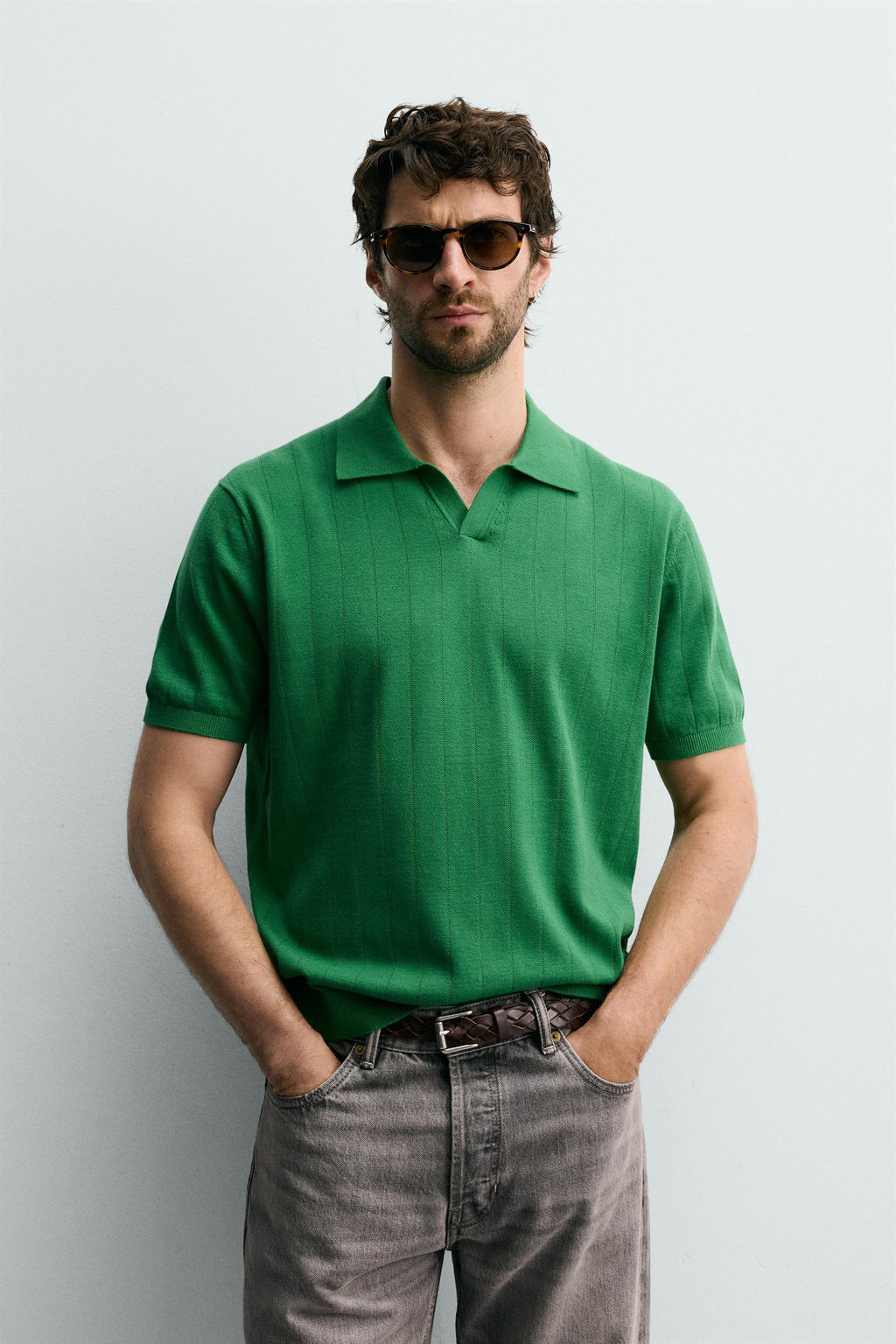 POLO PUNTO CANAL? REGULAR FIT / Esmeralda - Zara фото 3