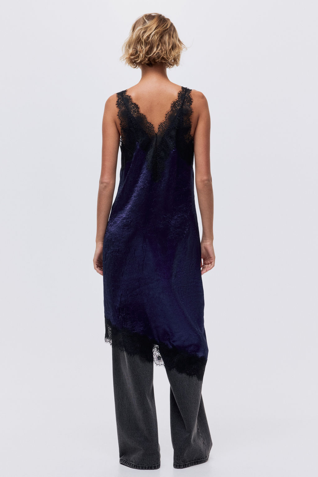Vestido midi con detalles de encaje - H&m фото 3