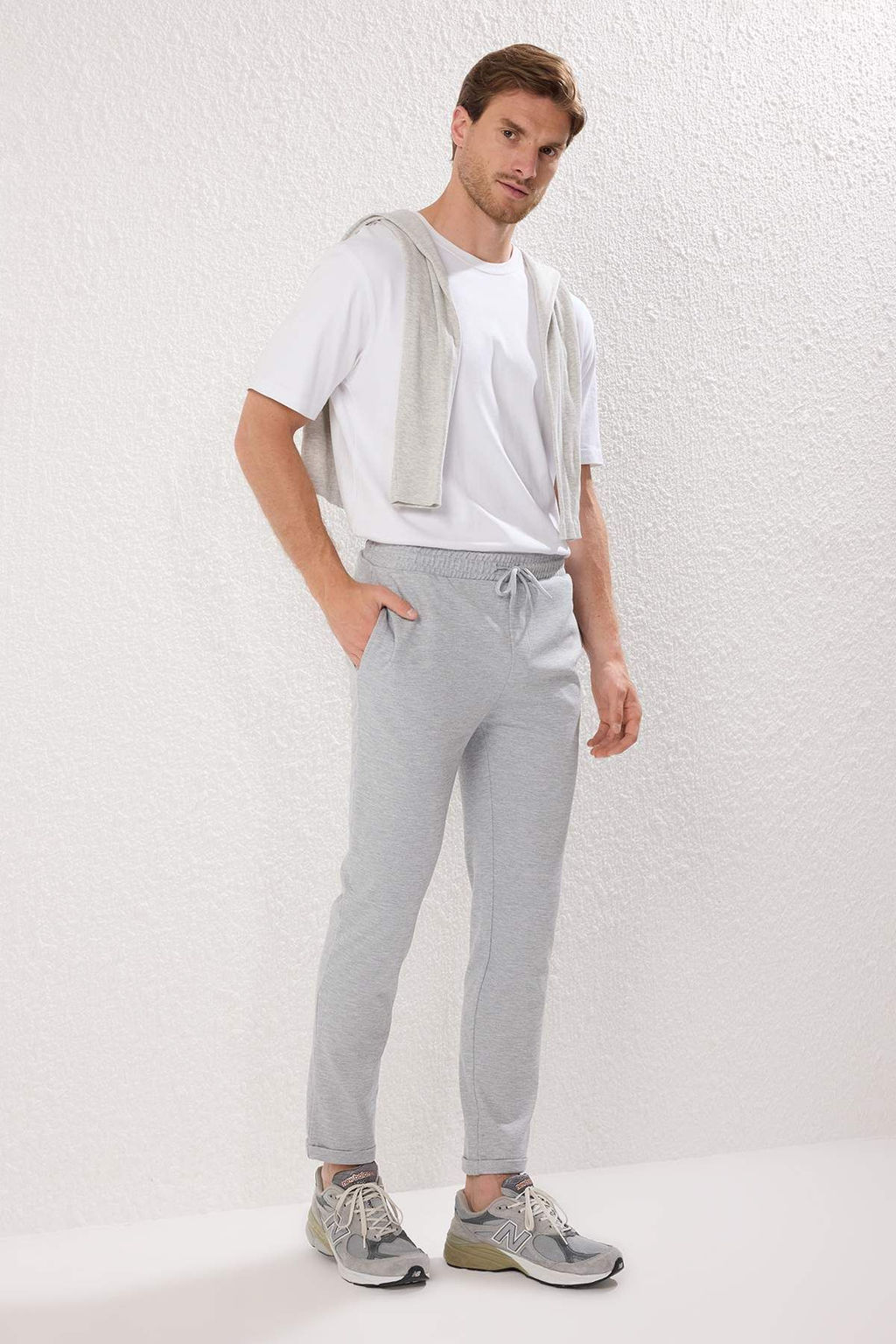 TRENDYOL MAN Bej Regular Fit Orme Esnek Rahat Beli Baglamal? Lastikli Duble Paca Kumas Pantolon TMNAW25PL00002 - Trendyolmilla фото 20