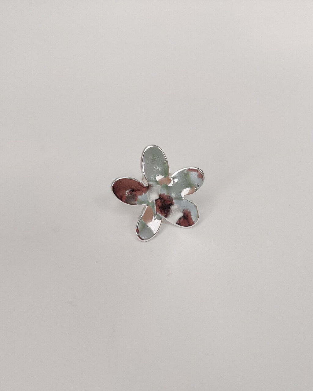 Кольцо с белым серебрением