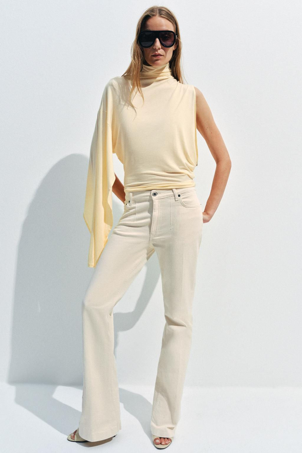 JEANS ZW COLLECTION BOOTCUT TIRO MEDIO / Crudo - Zara фото 12