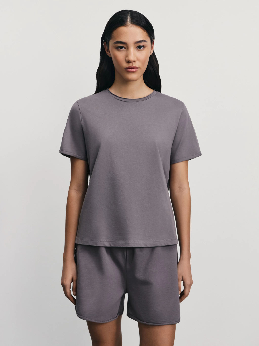 Хлопковая футболка прямого кроя / Zarina  фото 3