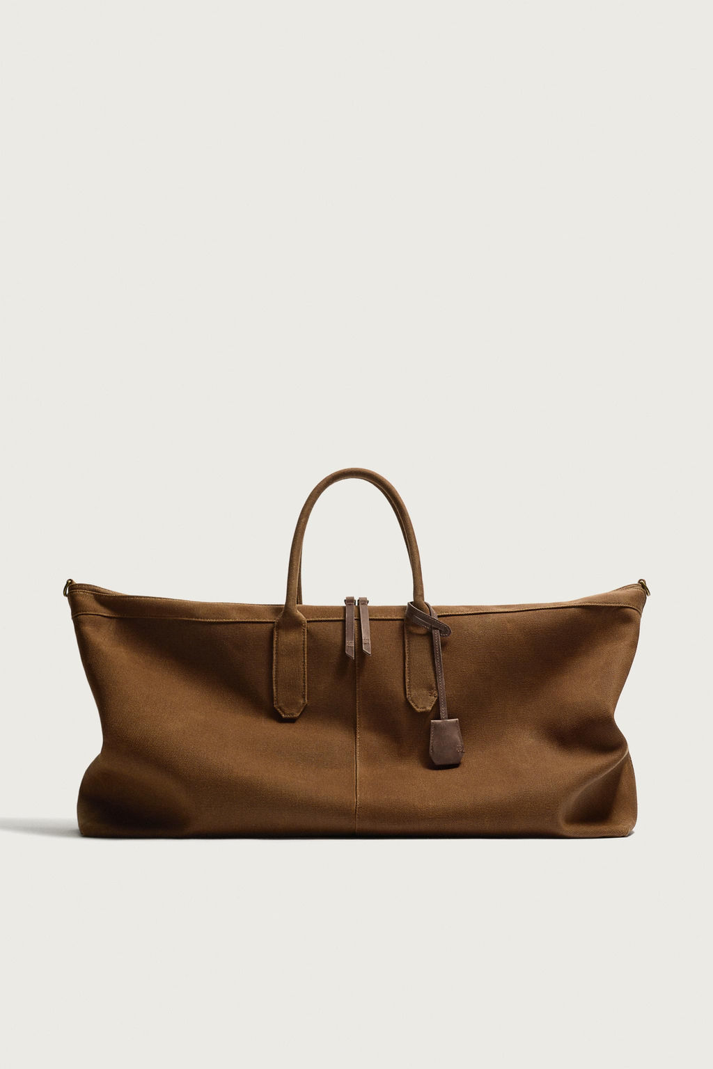 BOLSO SHOPPER DETALLES PIEL / Marr?n Tabaco - Zara фото 4