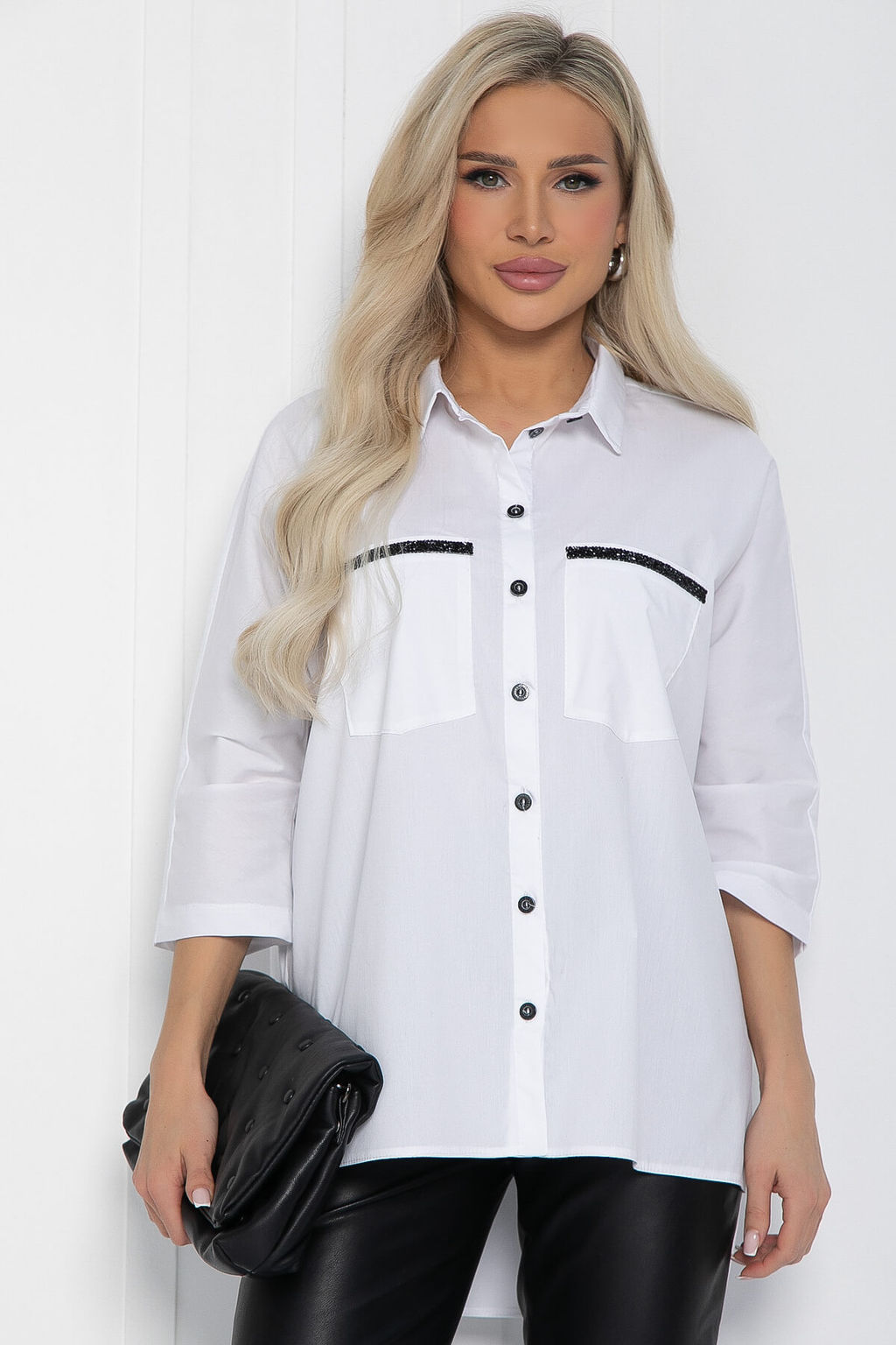 Рубашка Бруно (белая) Б12614-10 - Lt collection фото 5