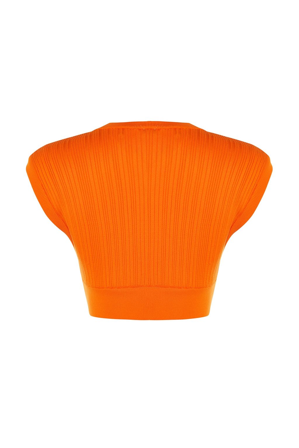Turuncu Crop Triko Pencere/Cut Out Detayl? Bluz TPRSS23BZ00058 - Trendyolmilla фото 8