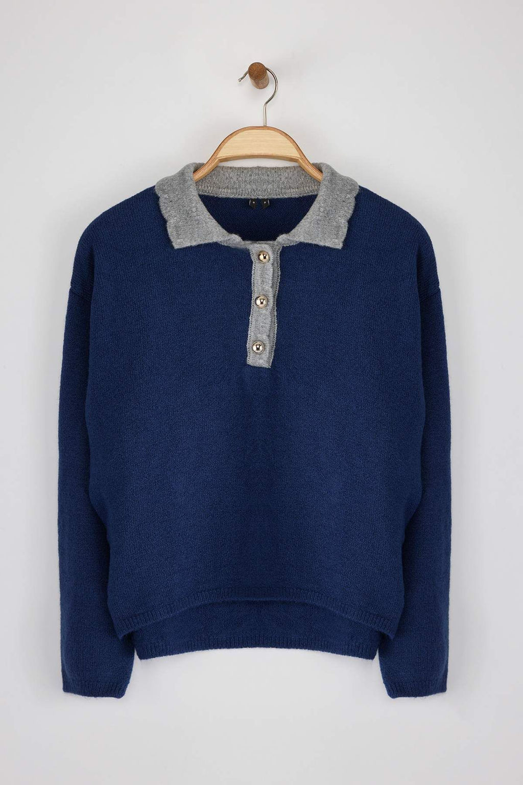 Indigo Yumusak Dokulu Genis Kal?p Triko Kazak TWOAW26KZ00062 - Trendyolmilla фото 5