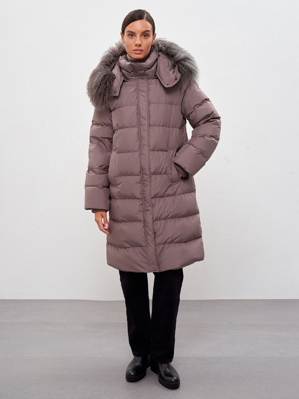 Conso/WDL 220514 - cappuccino Пуховое Полупальто