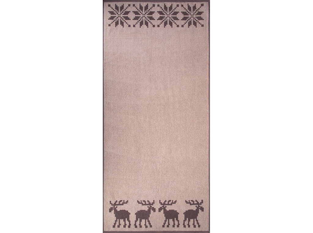 Полотенце махровое 6с102.411ж1 (т.с.мальв1) Расписные и олени 67х150см