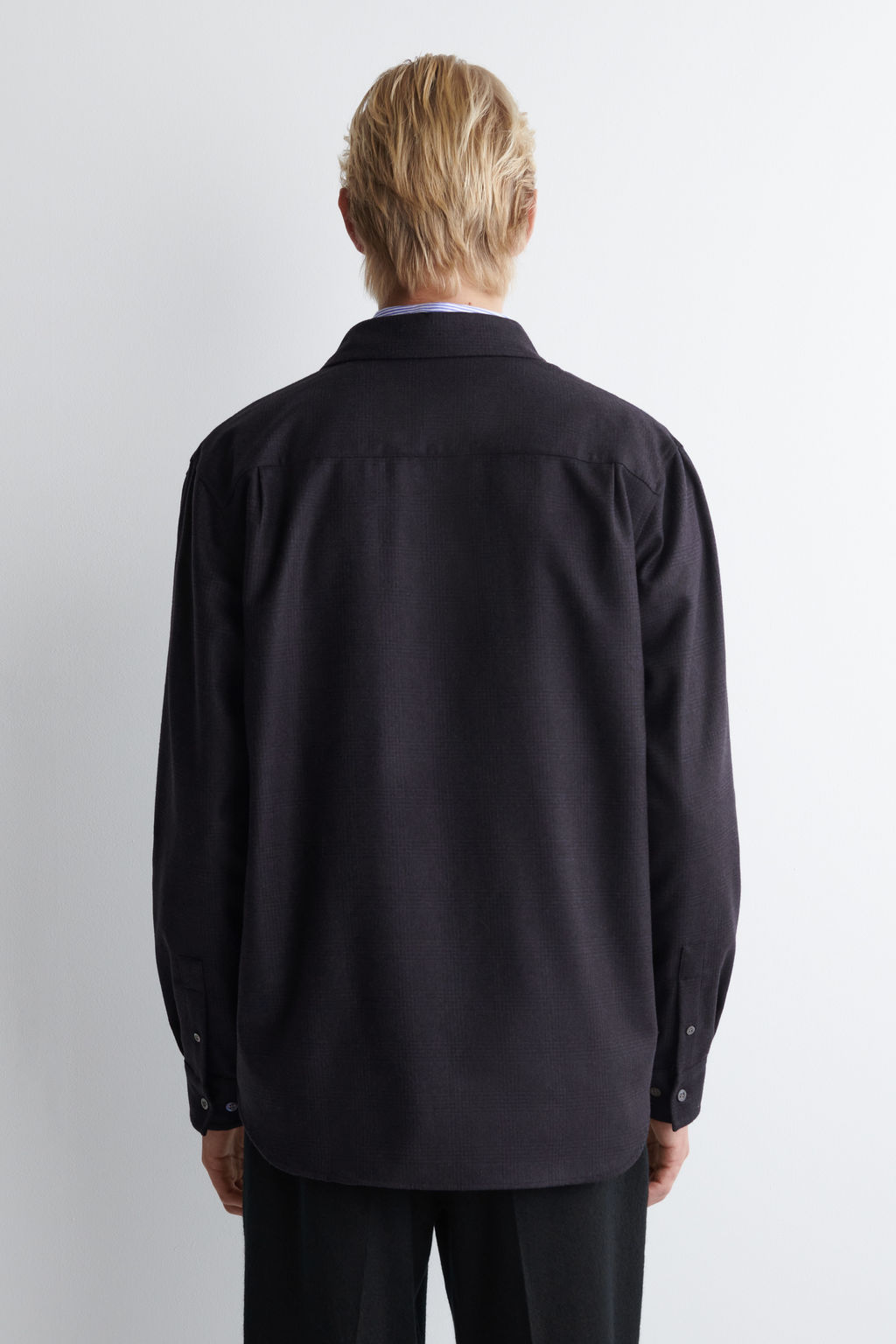 CAMISA DE FRANELA DE LANA RELAXED FIT - H&m фото 5