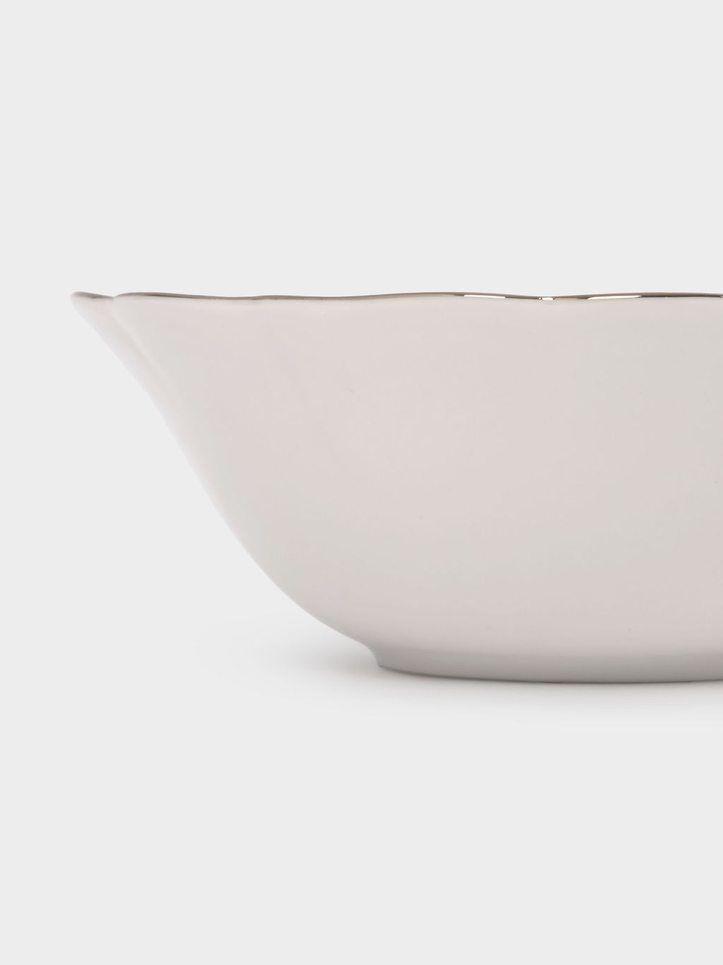 Салатник, 14х5 см, 360 мл, фарфор F, белый, с серебристым кантом, Dynasty - Anna lafarg фото 3