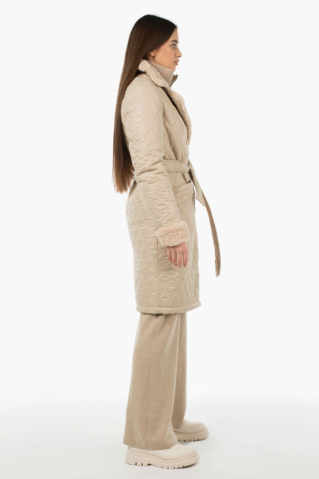 05-2064 Куртка женская зимняя (пояс)