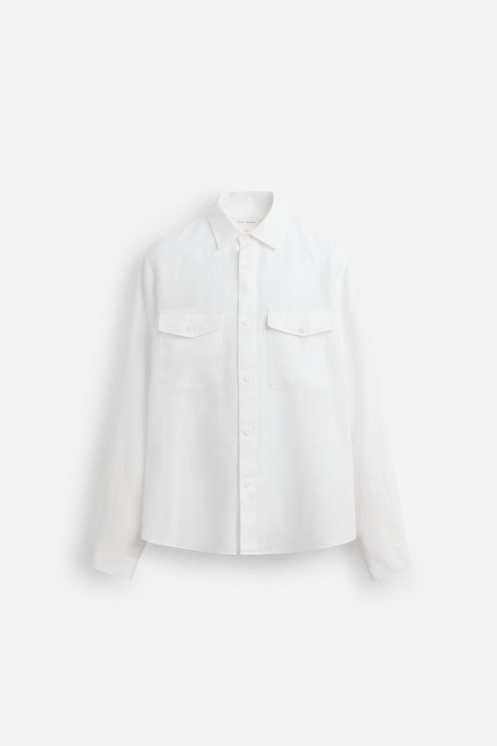 100% LINEN OVERSHIRT - Zara фото 7