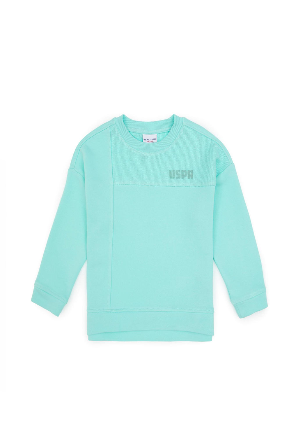 K_z _ocuk Ye_il Bisiklet Yaka Sweatshirt Sepette S_rpriz _ndirim - U.s. polo assn фото 2