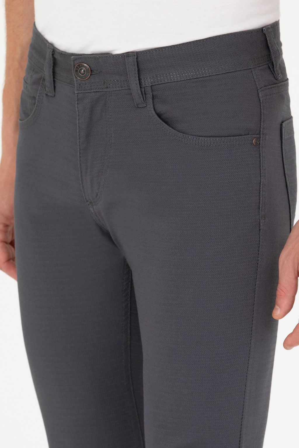 U. S. Polo Assn / Мужские брюки из плотной ткани антрацитового цвета - U.s. polo assn фото 20