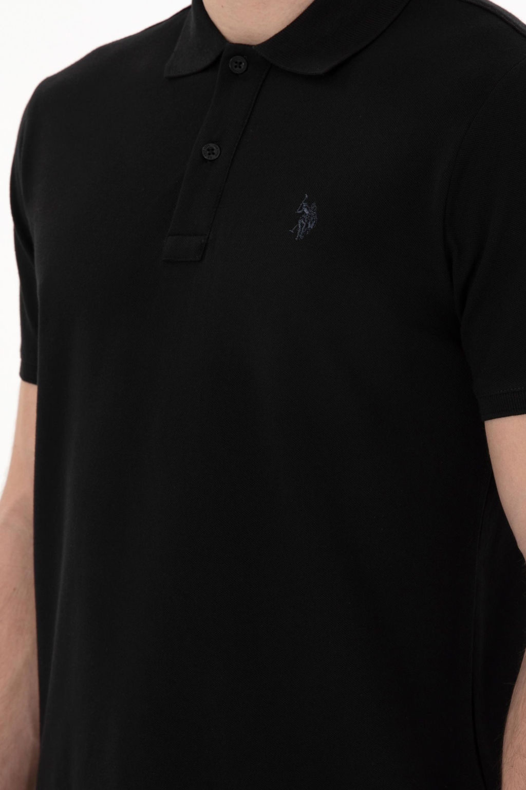 Erkek Slim Fit Polo Yaka Siyah Basic Ti__rt Sepette S_rpriz _ndirim - U.s. polo assn фото 7