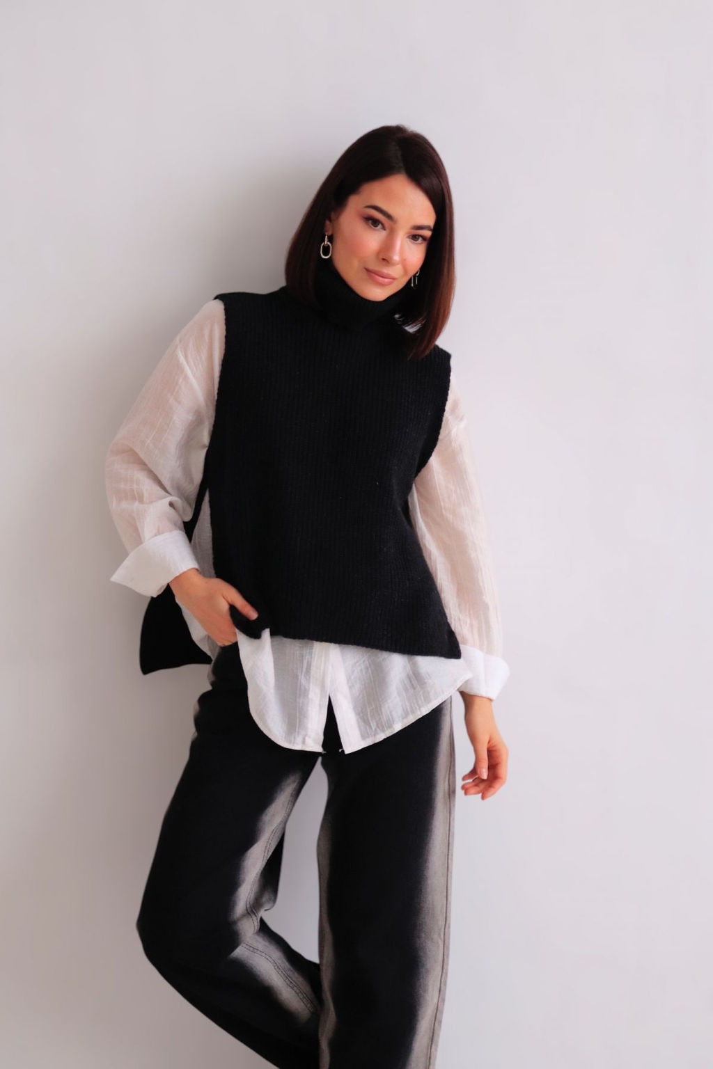 Martichelli Жилет вязаный чёрный  фото 21