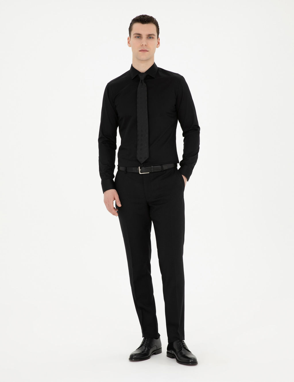 Siyah Ex. Slim Fit Uzun Kollu Basic G_mlek - Pierre cardin фото 11