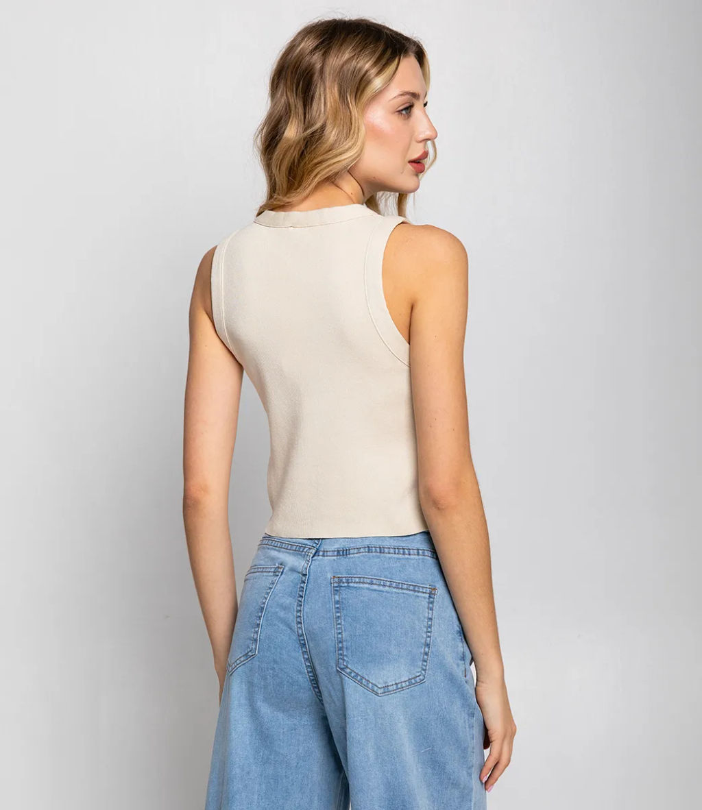 Майка #КТ0863, светло-бежевый