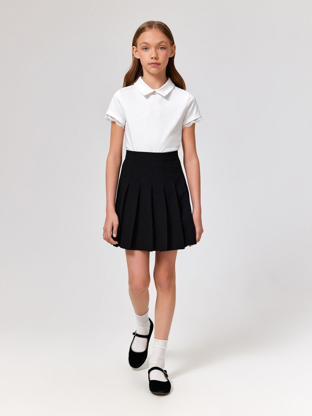 ACOOLA / Блузка детская для девочек Gvinevra белый  фото 6