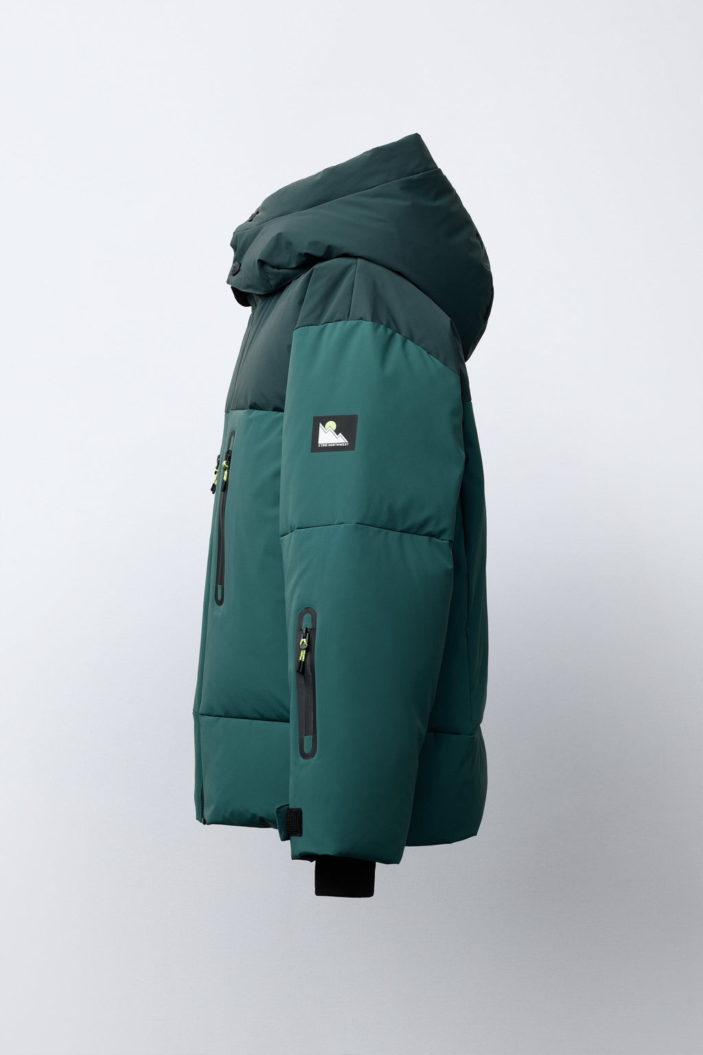 DOWN AND FEATHER PUFFER JACKET WITH REMOVABLE HOODIE, WATER-RESISTANT AND WINDPROOF COLOUR BLOCK RECCO® SYSTEM SKI COLLECTION - Zara фото 4