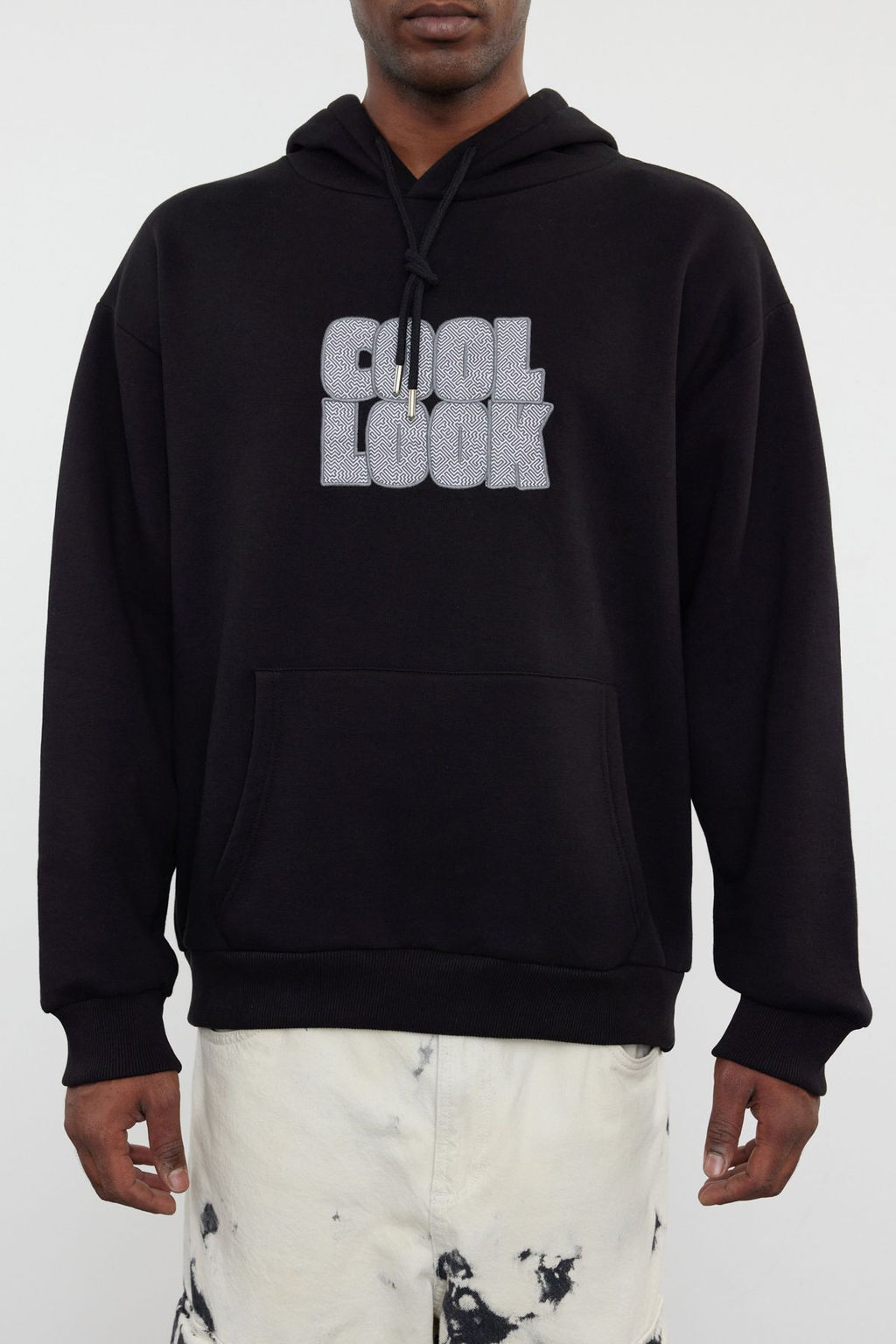 TRENDYOL MAN Mor Oversize/Genis Kesim Kapusonlu Ici Polar/S?cak Tutan Nak?sl? Sweatshirt TMNAW25SW00030 - Trendyolmilla фото 4