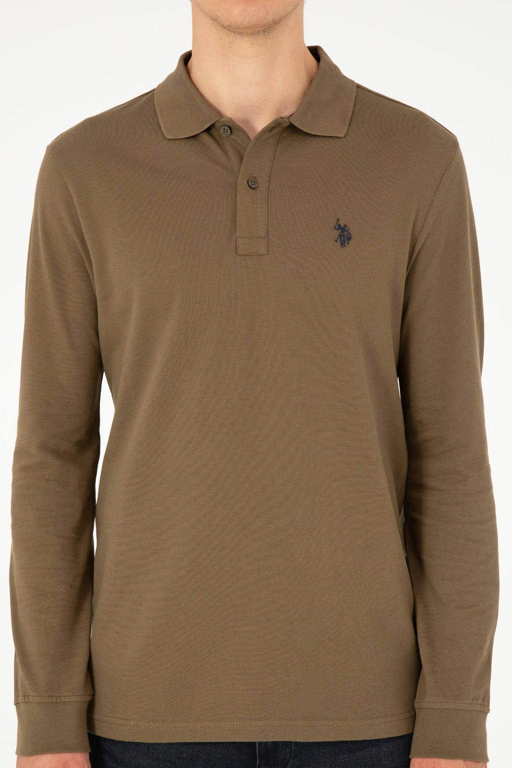 Мужской базовый свитшот цвета хаки Неожиданная скидка в корзине - U.s. polo assn фото 6
