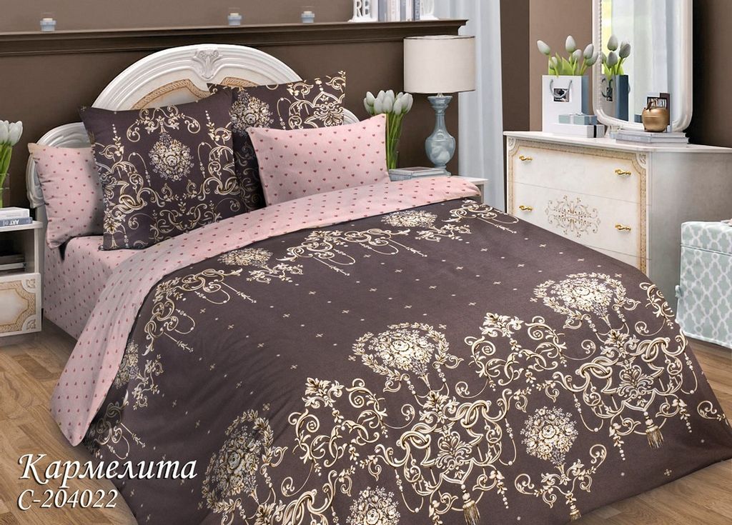 Постельное белье - Сатин Кармелита 1,5-спальный (молния) - Luteks фото 2