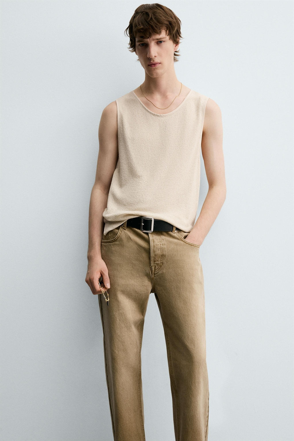 TEXTURED TANK T-SHIRT - Zara фото 5