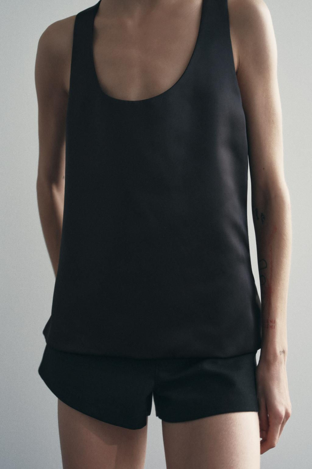 MINIMAL HEAVY SATEEN TOP - Zara фото 2