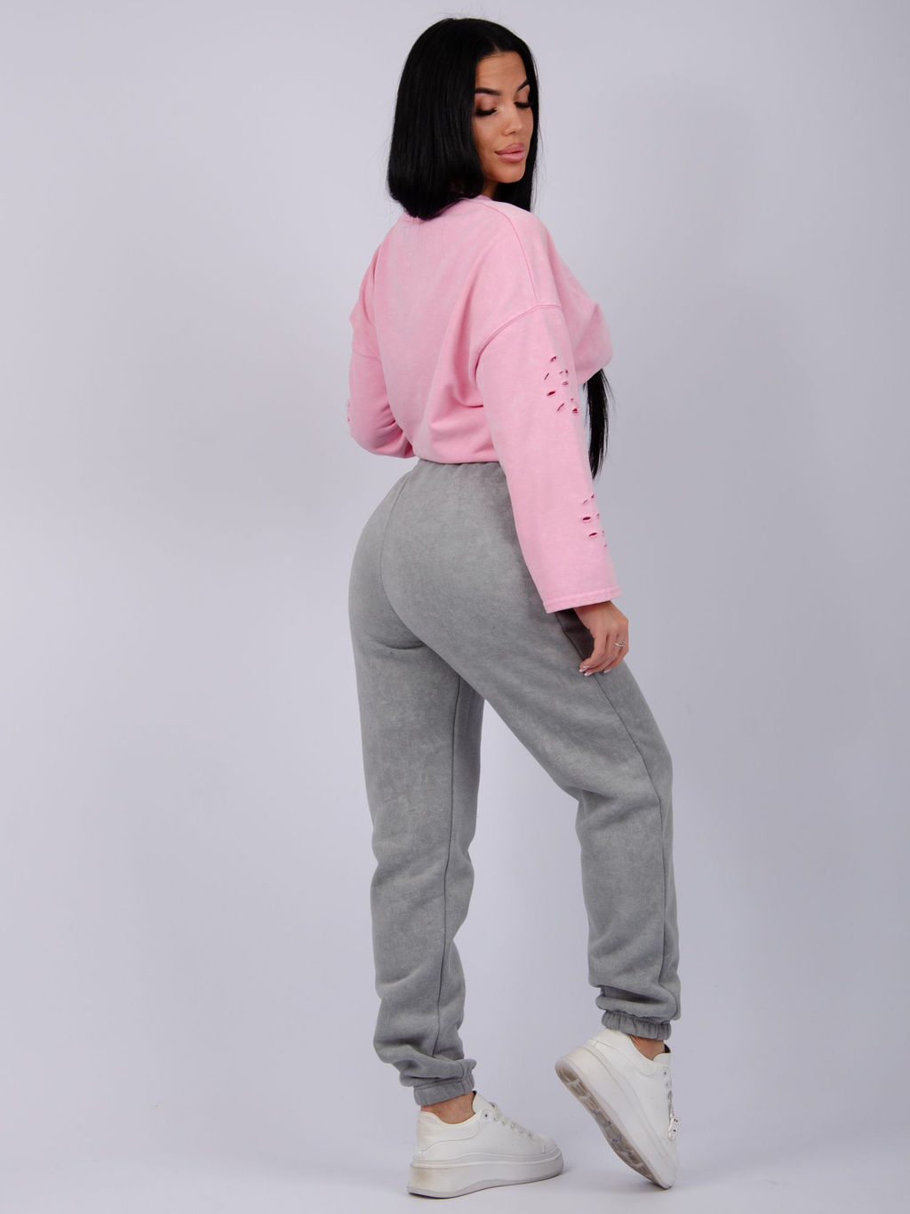 Джоггеры Мистерия 5, футер 3-х нитка начес - Малина фото 5