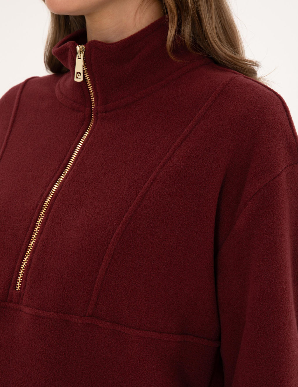 Vi_ne Comfort Fit Fermuarl_ Polar Sweatshirt