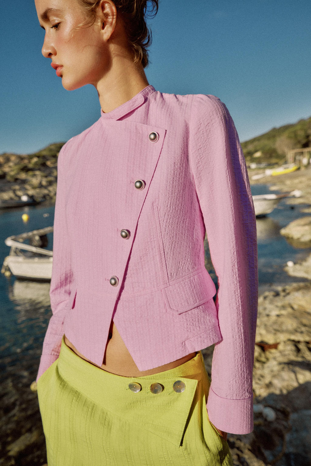 BLAZER CRUZADA 100% ALGOD?N / Rosa - Zara фото 4
