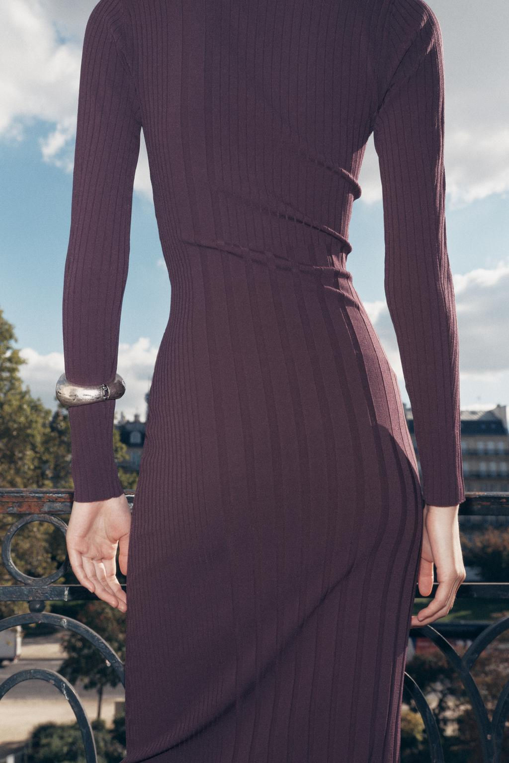 RIBBED KNIT DRESS - Zara фото 4