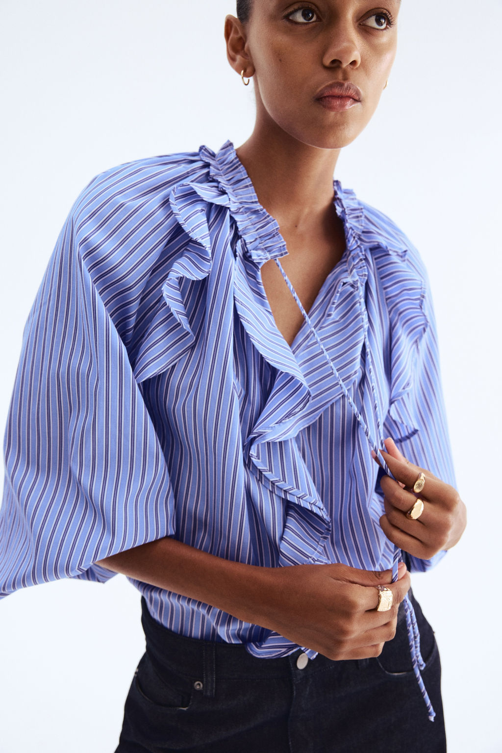 Flounce-trimmed blouse - H&m фото 2
