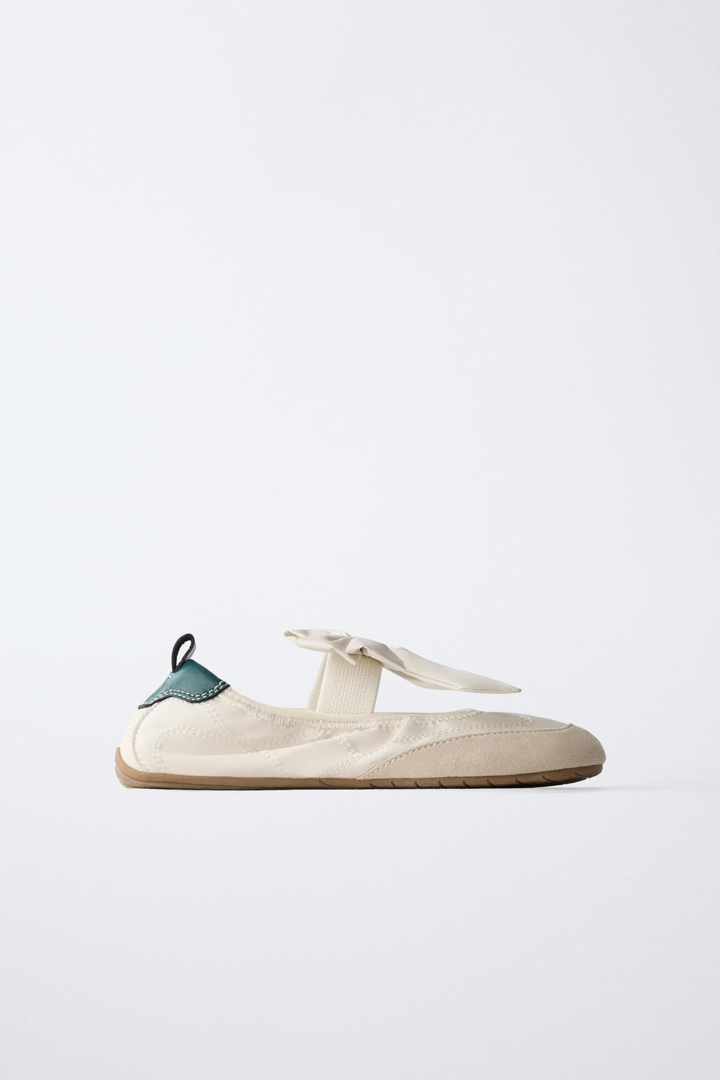 SPORTY BALLERINA SHOES WITH BOW