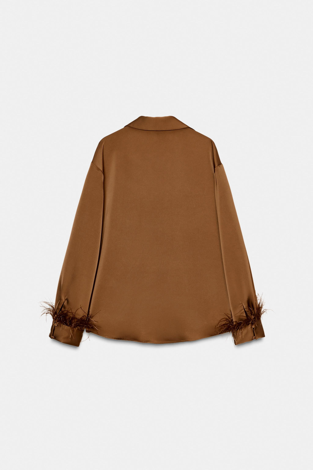 FEATHER SATIN BLOUSE - Zara фото 17