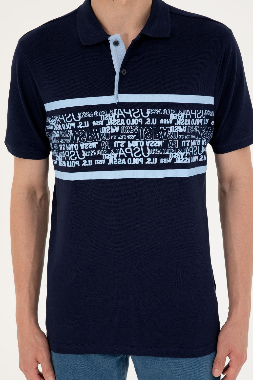 Футболка U.S. Polo Assn мужская темно-синяя хлопок  фото 6