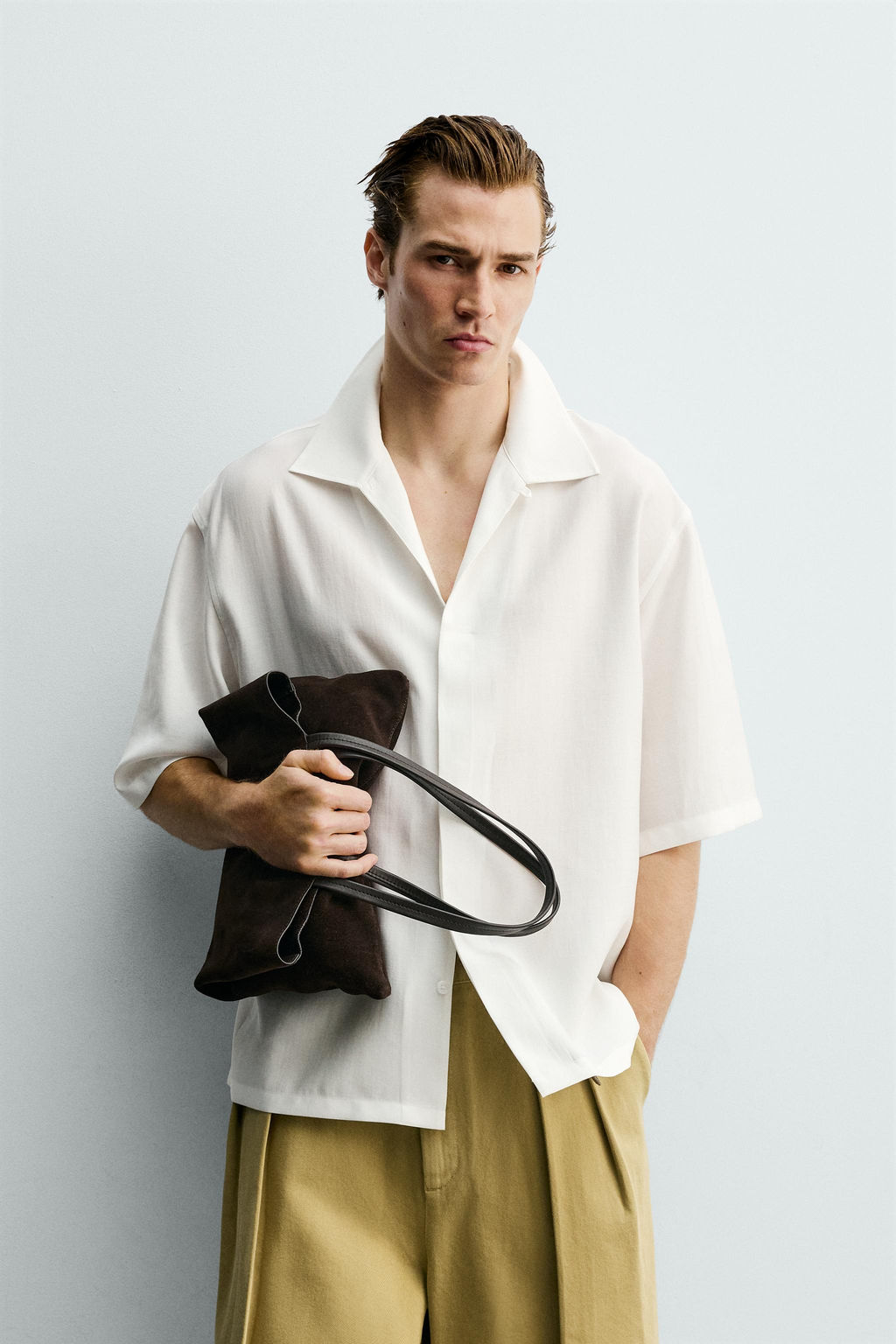 CAMISA FLUIDA RELAXED FIT / Blanco roto - Zara фото 2