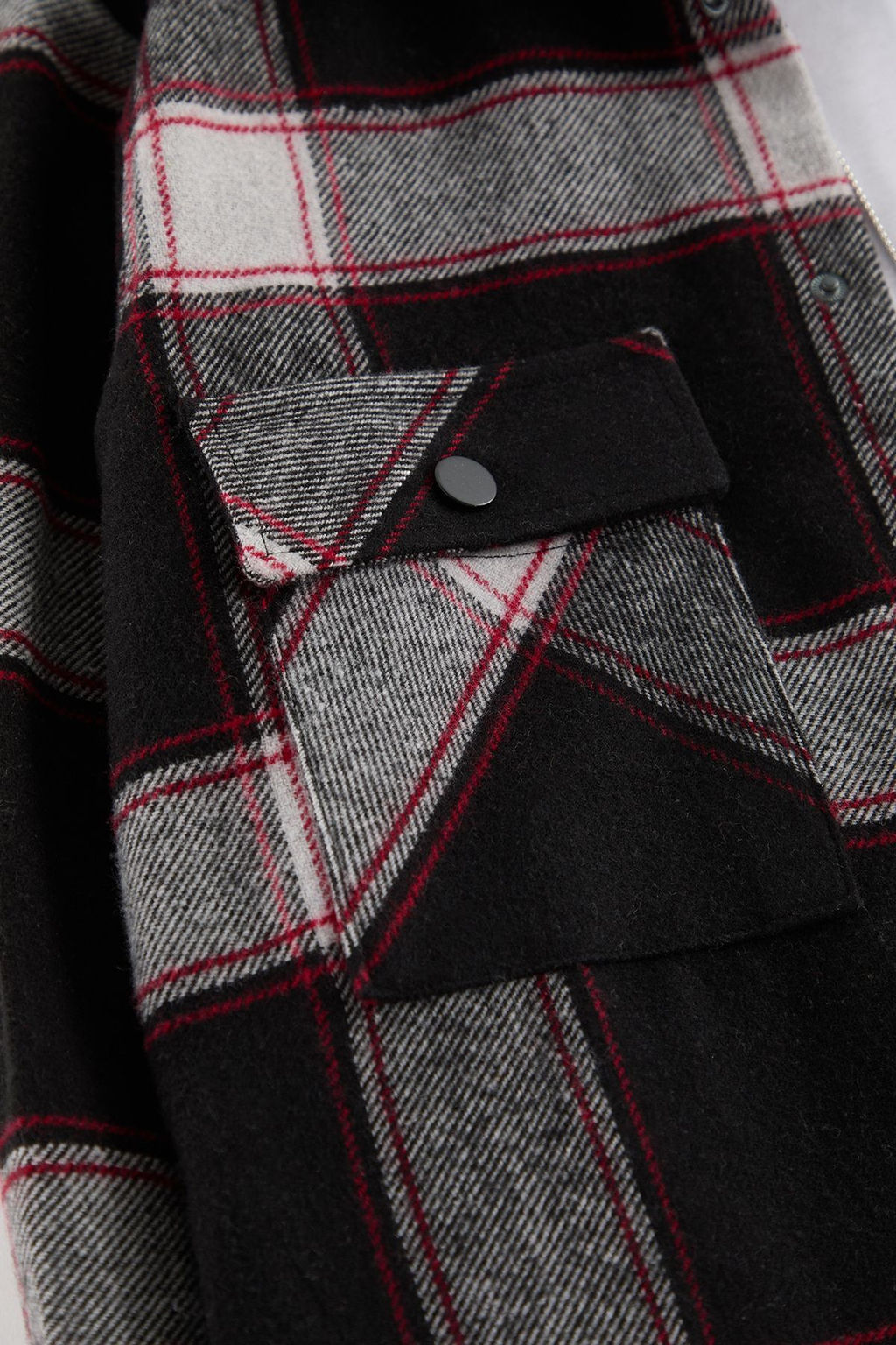 TRENDYOL MAN Siyah Regular Fit K?sl?k Kareli Oduncu Gomlek Ceket TMNAW25GO00023 - Trendyolmilla фото 2