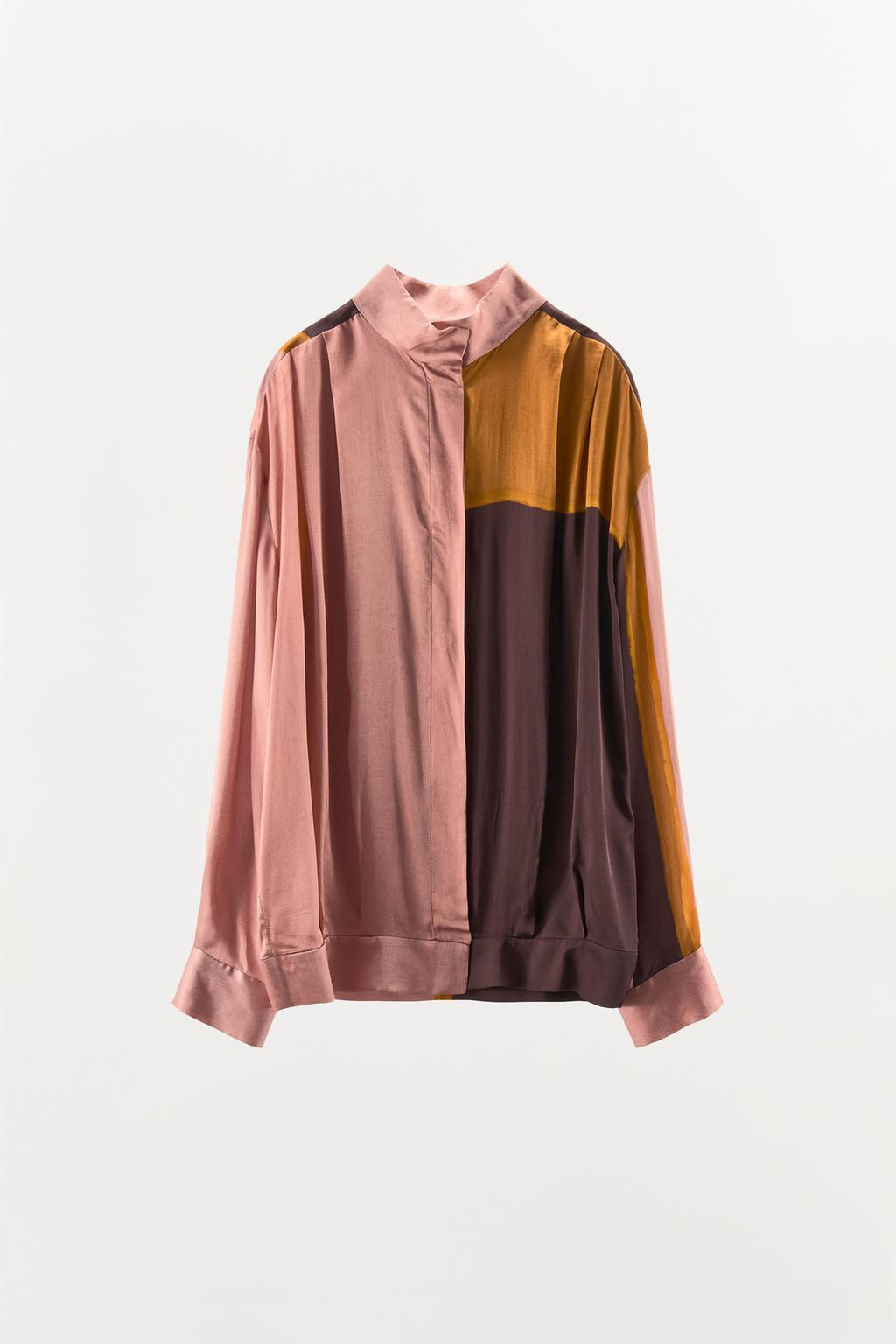 PRINTED BOMBER JACKET WITH PLEATS - Zara фото 4