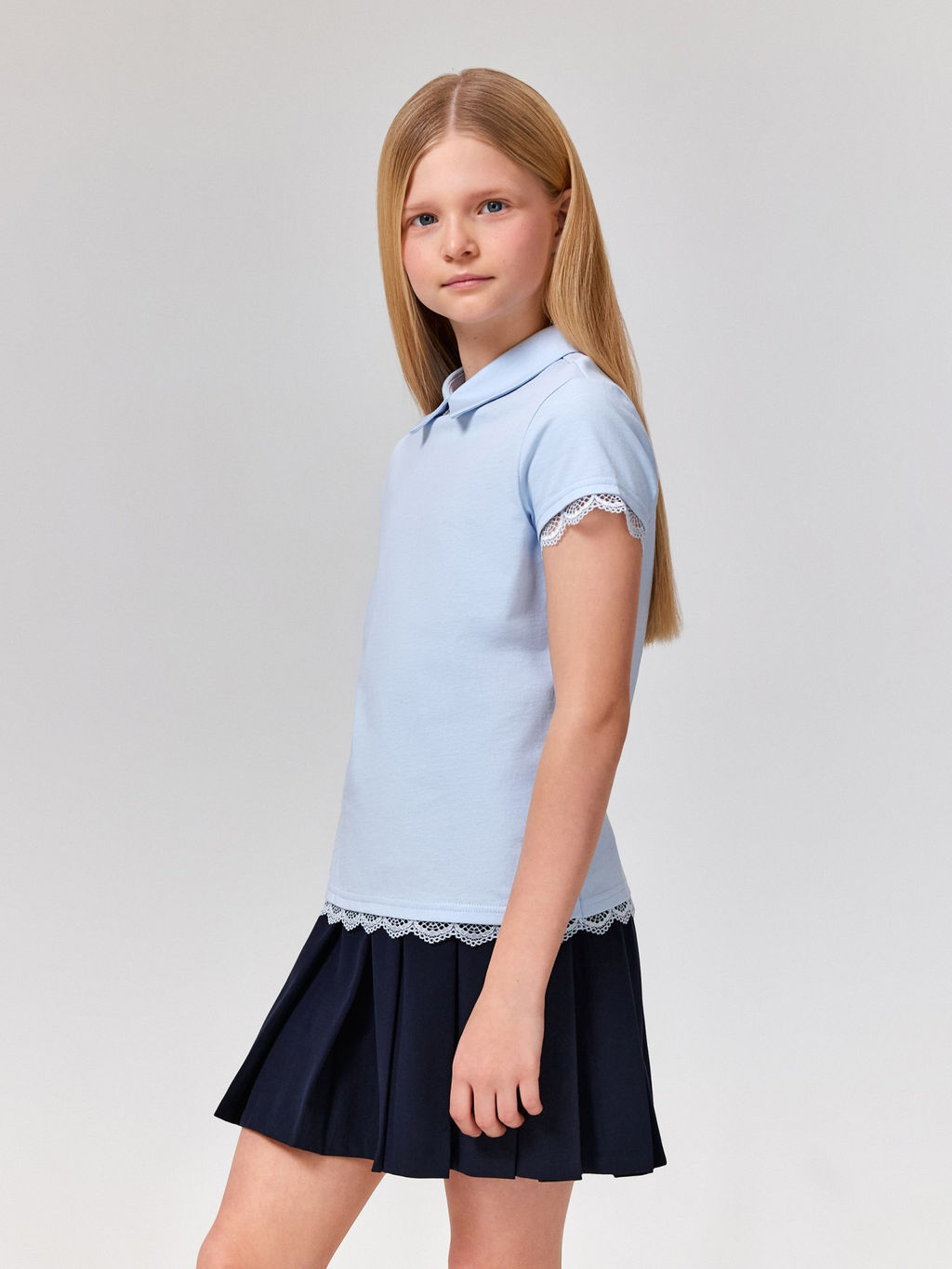 ACOOLA / Блузка детская для девочек Gvinevra голубой  фото 7