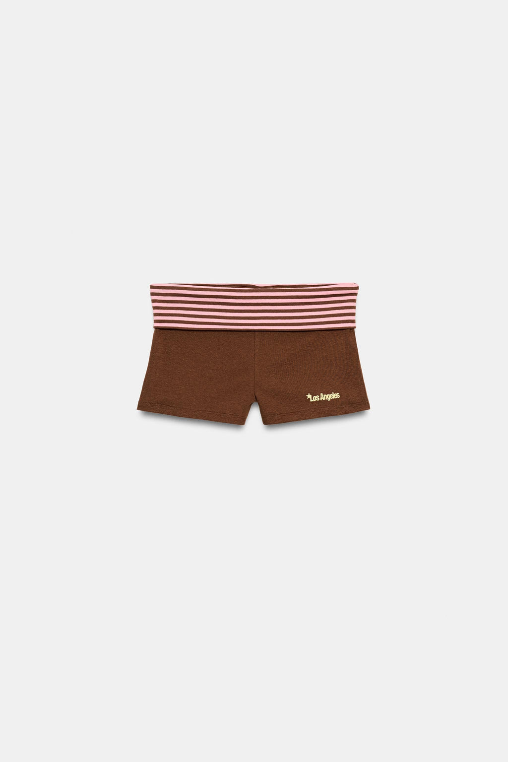 SHORTS MINI CINTURA RAYAS / Marr?n - Zara фото 6