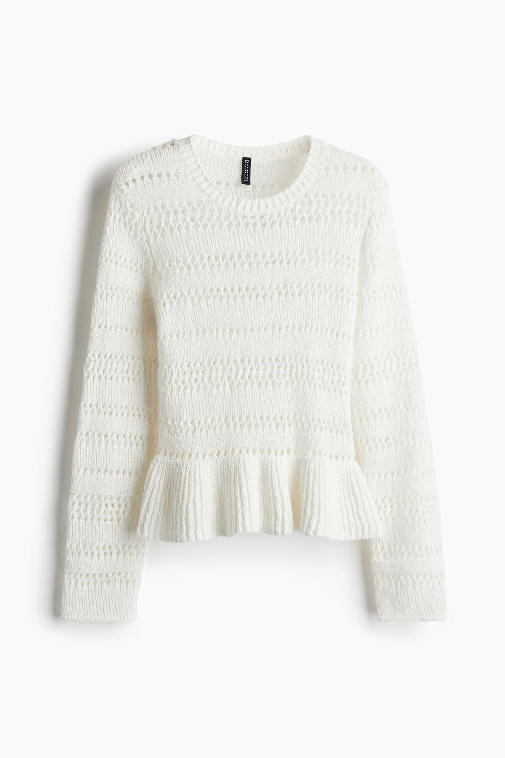 Jersey en punto pointelle con peplum - H&m фото 2
