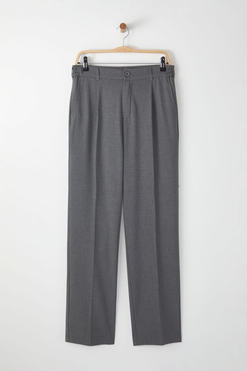 Gri Wideleg Baggy Rahat Kal?p More Sustinable Dokuma Kumas Pantolon TMNSS25PL00009